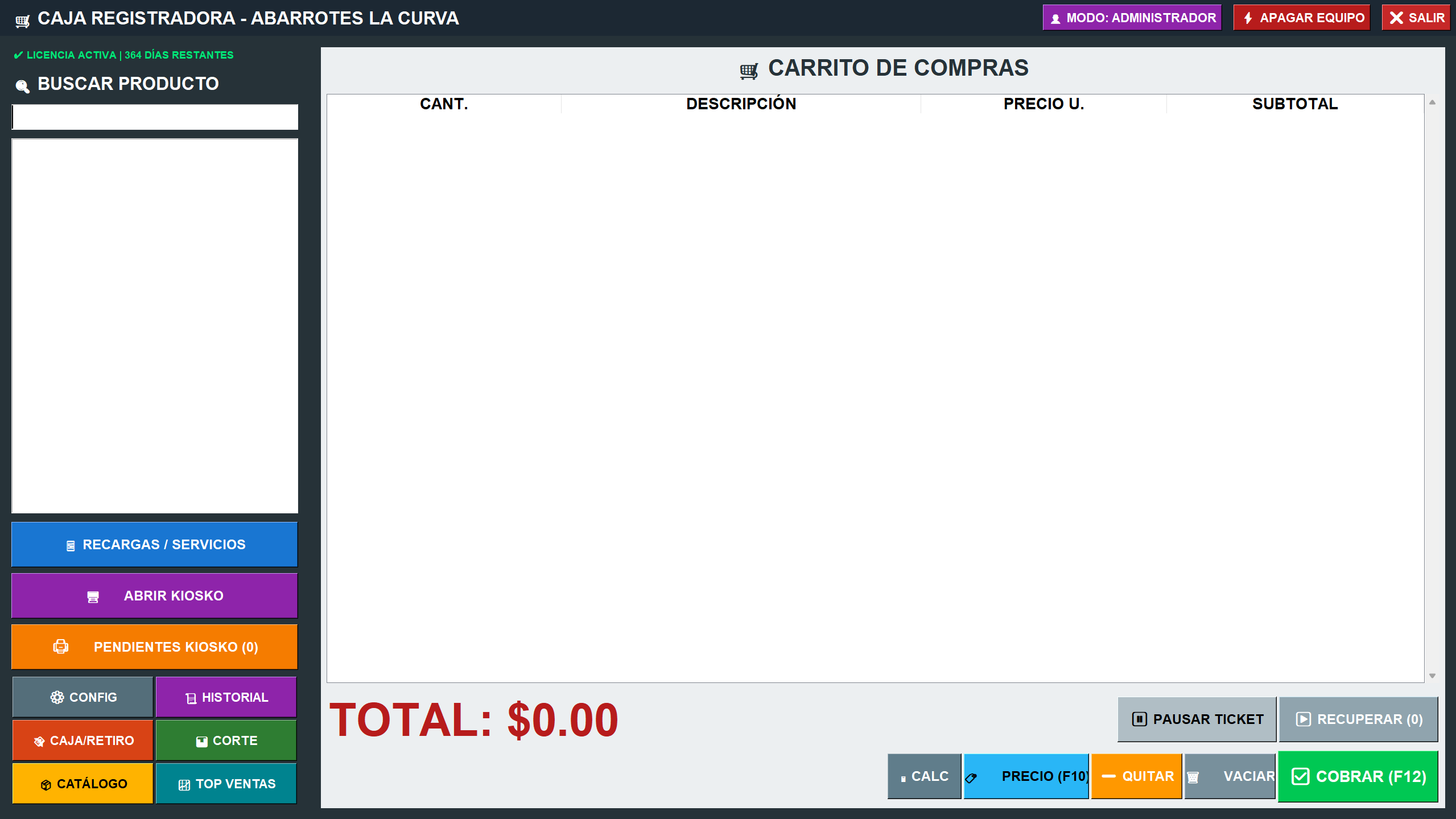 Vista previa del Punto de Venta
